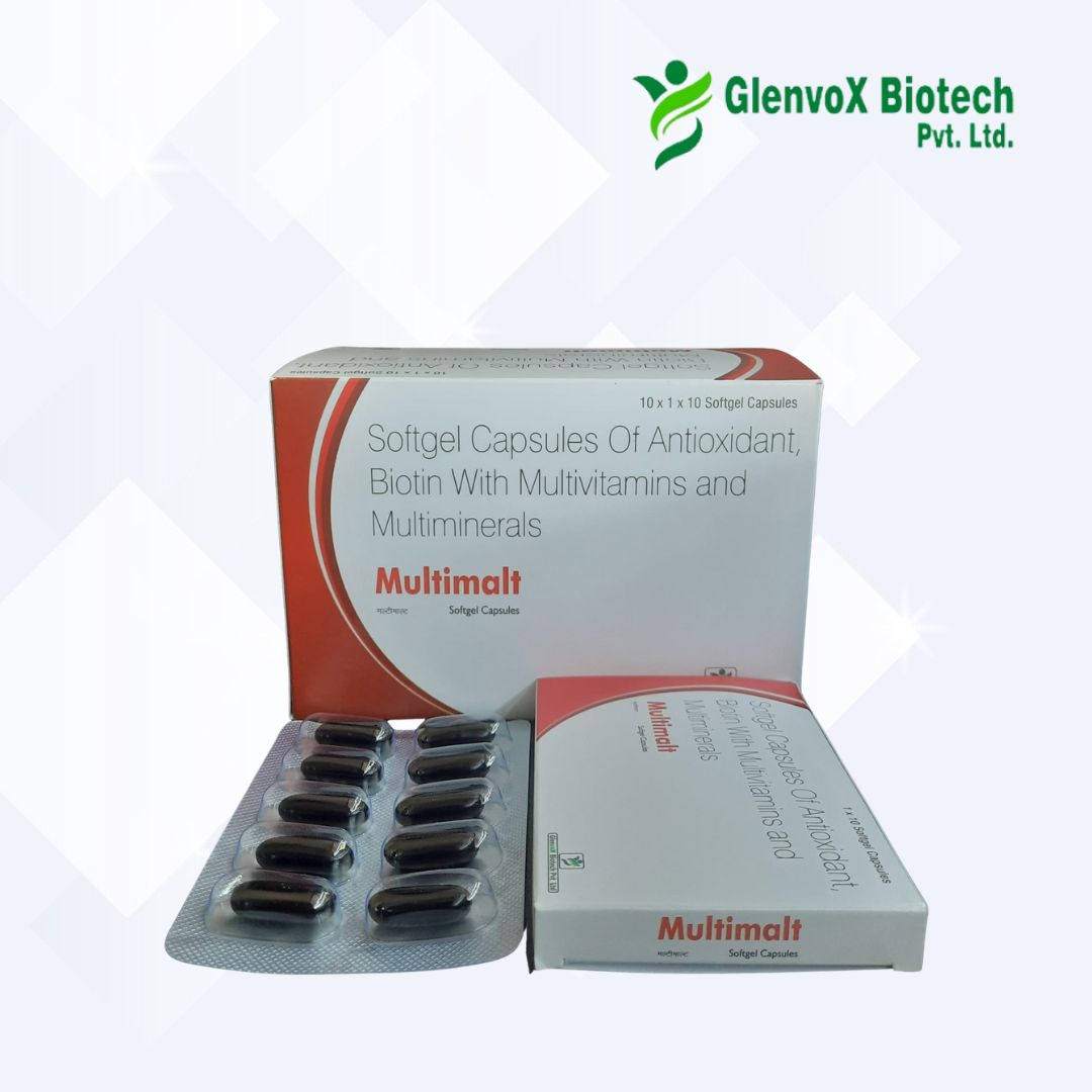 Softgel Capsules Of Antioxidant, Biotin With Multivitamins and Multiminerals